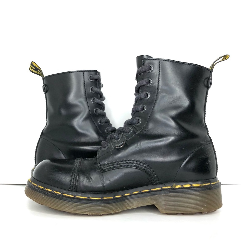 Vintage Dr Martens England Capped Toe and Link Chain 2A47 Lace Up Ankle Boots 7 - Picture 12 of 16
